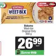 Spar Bokomo Weet Bix Original Only-450g Each offer