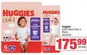 Spar Huggies Gold Value Pack Or Pants Assorted-Per Pack offer