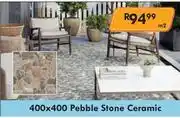 K Carrim Ceramic Pebble Stone Tile 400 x 400-Per Sqm offer