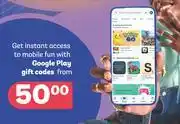 PEP Google Play Gift Codes - From offer