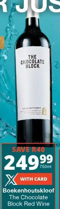 Checkers Boekenhoutskloof The Chocolate Block Red Wine offer