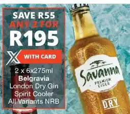 Checkers BELGRAVIA LONDON DRY GIN SPIRIT COOLER offer