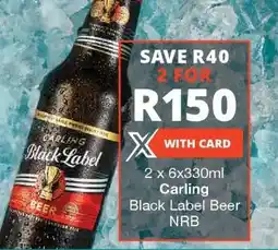 Checkers Carling Black Label Beer NRB offer