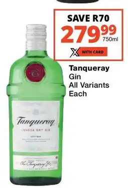 Checkers Tanqueray Gin offer