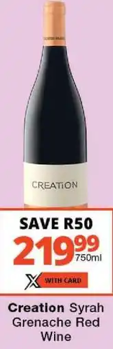 Checkers Creation Syrah Grenache Red Wine offer