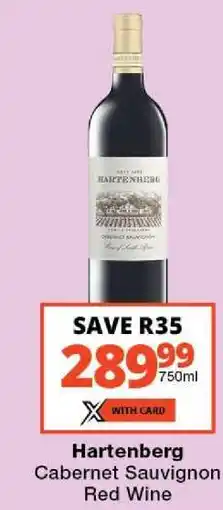 Checkers Hartenberg Cabernet Sauvignon Red Wine offer