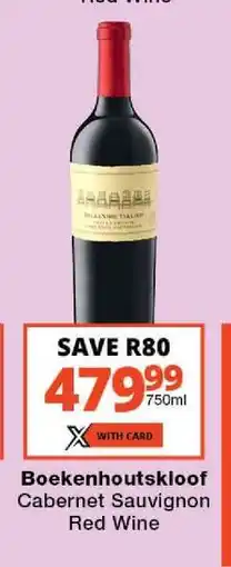 Checkers Boekenhoutskloof Cabernet Sauvignon Red Wine offer