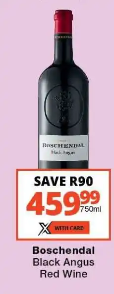 Checkers Boschendal Black Angus Red Wine offer