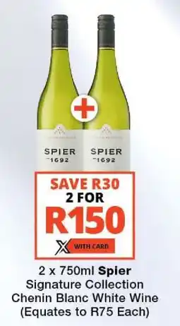 Checkers Spier Signature Collection Chenin Blanc White Wine offer