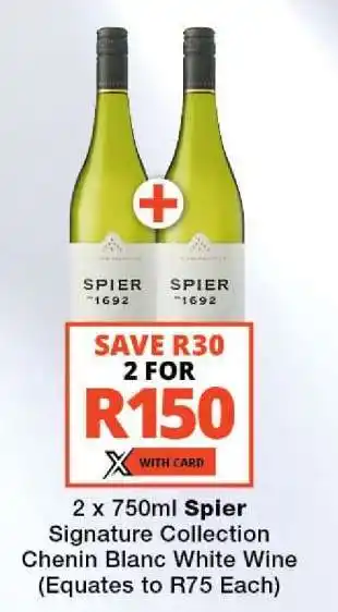 Checkers Spier Signature Collection Chenin Blanc White Wine offer