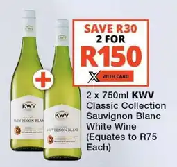 Checkers KWV Classic Collection Sauvignon Blanc White Wine offer