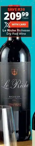 Checkers Le Riche Richesse Dry Red Wine offer