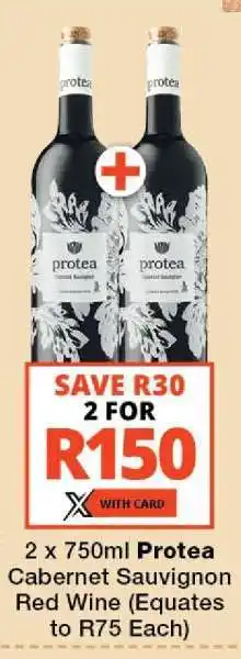 Checkers Protea Cabernet Sauvignon Red Wine offer