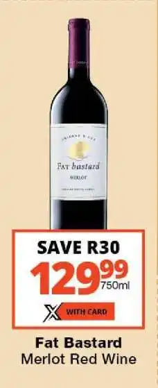 Checkers Fat Bastard Merlot Red Wine offer