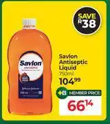 Dis-Chem Savlon Antiseptic Liquid-750ml offer