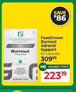 Dis-Chem Food Grown Burnout Adrenal Support 60 Capsules offer
