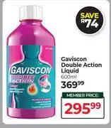 Dis-Chem Gaviscon Double Action Liquid-600ml offer