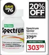 Dis-Chem Spectrum Senior 120 Tablets offer
