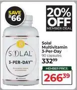 Dis-Chem Solal Multivitamin 3 Per Day 90 Capsules offer