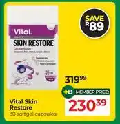 Dis-Chem Vital Skin Restore 30 Softgel Capsules offer