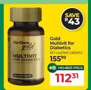 Dis-Chem Dis Chem Gold Multivit For Diabetics 60 Coated Tablets offer