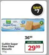 Dis-Chem Gullon Sugar Free Fibre Biscuits-170g offer