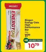 Dis-Chem Biogen Energy Oats High Performance Bar-35g offer