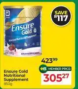 Dis-Chem Ensure Gold Nutritional Supplement Strawberry Flavour-850g offer