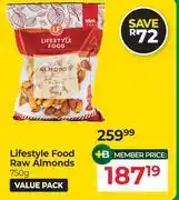 Dis-Chem Lifestyle Food Raw Almonds-750g offer