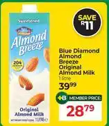 Dis-Chem Blue Diamond Almond Breeze Originl Almond Milk-1L offer