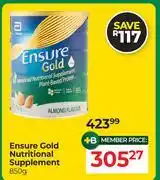 Dis-Chem Ensure Gold Nutritional Supplement Almond Flavour-850g offer