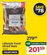 Dis-Chem Lifestyle Food Mixed Nuts-750g offer
