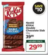 Dis-Chem Nestle Kitkat Double Chocolate Slab-99g offer