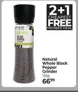 Dis-Chem Natural Whole Black Pepper Grinder-155g offer