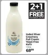 Dis-Chem Indezi River Creamery Full Cream Yeast Free Kefir-1L offer