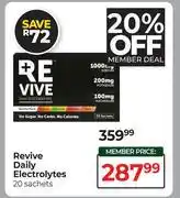 Dis-Chem Revive Daily Electrolytes 20 Sachets offer