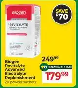 Dis-Chem Biogen Revitalyte Advanced Electrolyte Replenishment 20 Powder Sachets offer