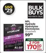 Dis-Chem NPL Hydrade Hydrolytes Electrolytes 20 Sachets-For 2 offer