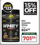 Dis-Chem NPL Anabolic Whey-1.8Kg offer