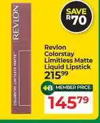 Dis-Chem Revlon Colorstay Limitless Matte Liquid Lipstick offer
