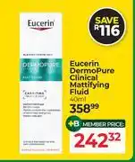 Dis-Chem Eucerin Dermo Pure Clinical Mattifying Fluid-40ml offer
