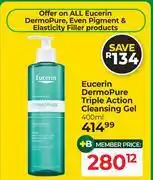 Dis-Chem Eucerin Dermo Pure Triple Action Cleansing Gel-400ml offer