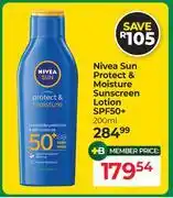 Dis-Chem Nivea Sun Protect & Moisture Sunscreen Lotion SPF50+-200ml offer