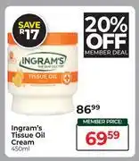 Dis-Chem Ingram's Tissue Oil Cream-450ml offer