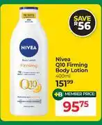 Dis-Chem Nivea Q10 Firming Body Lotion-400ml offer