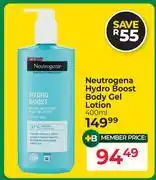 Dis-Chem Neutrogena Hydro Boost Body Gel Lotion-400ml offer