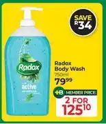 Dis-Chem Radox Body Wash-For 2 x 750ml offer