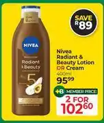 Dis-Chem Nivea Radiant & Beauty Lotion Or Cream-For 2 x 400ml offer