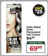 Dis-Chem Color Rebel Semi-Permanent Hair Colour-75ml offer