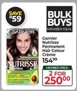 Dis-Chem Garnier Nutrisse Permanent Hair Colour Creme-For 2 offer